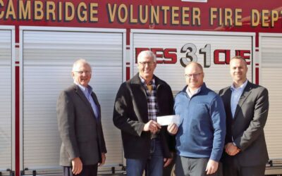 Waypoint Bank – Cambridge Donated $25,000 to Cambridge Volunteer Fire Department