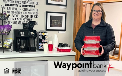 Jessie Anderson from Waypoint Bank – Clay Center Delivers Cookies