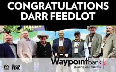 Waypoint Bank – Cozad Congratulated Darr Feedlot, Inc. on Feedyard of the Year Award